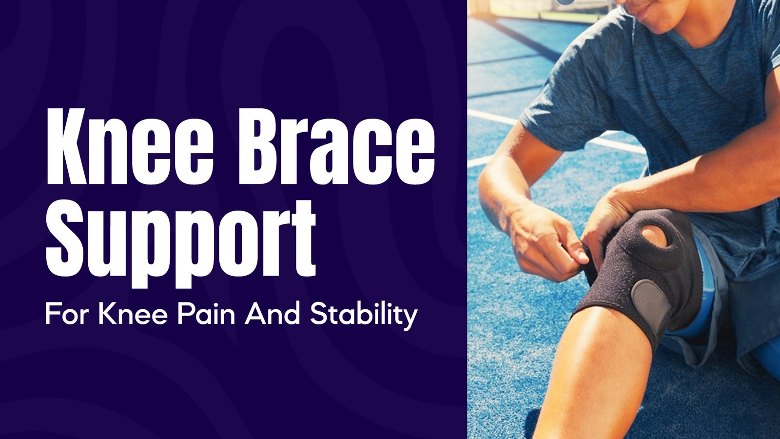 Patient wearing a hinged knee brace for knee pain relief and joint stability support during daily movement